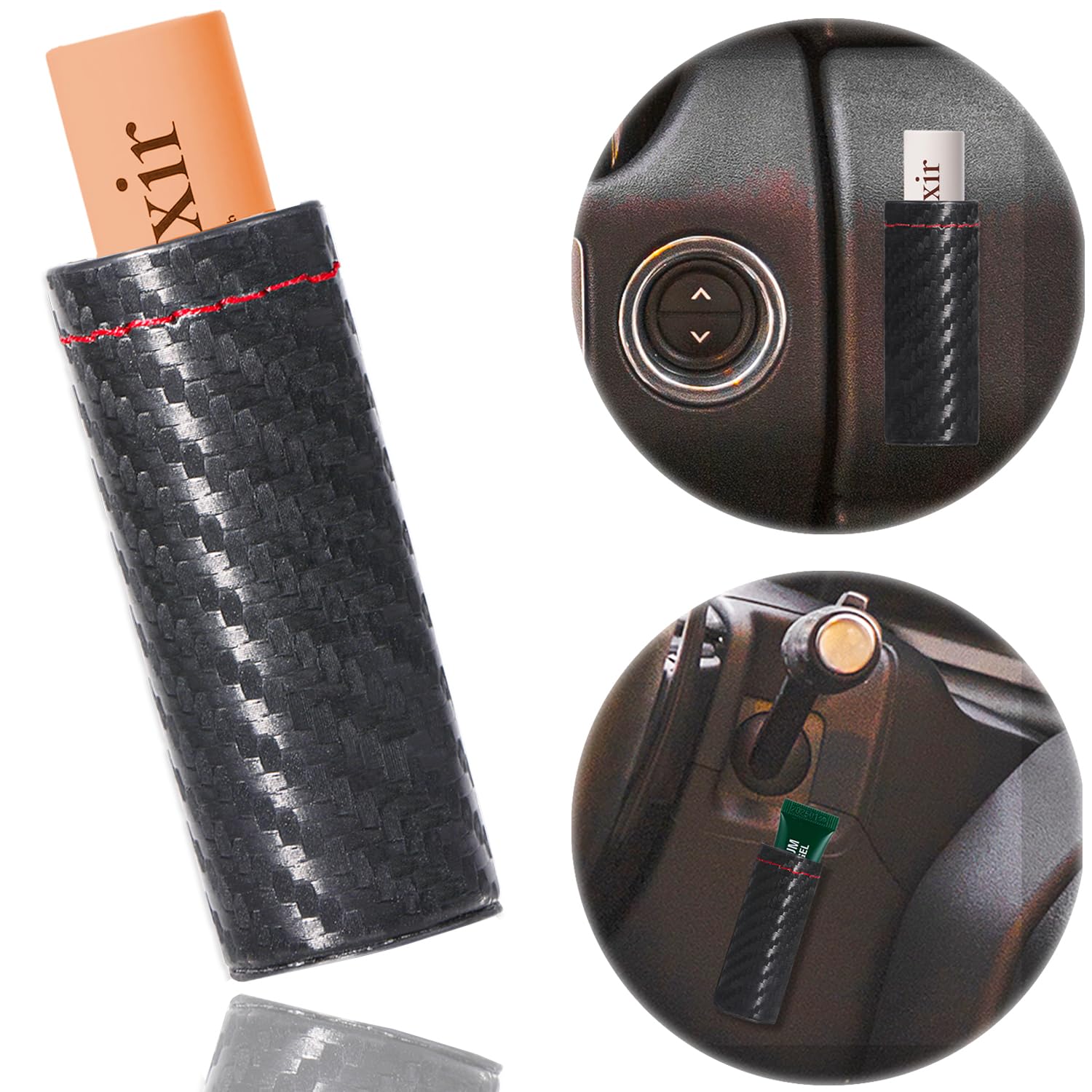 CPWUFIYD Car Lip Balm Holder - Strong Adhesive Upright Insulated for Lipstick Chapstick Holder Women Car Interior Accessories fo