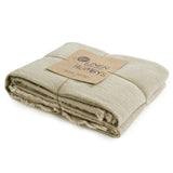 HOMBYS 92 x108 100% Pure Linen Oversized King Blanket-Soft Linen Reversible Throw Blanket in Natural Color Bed Blanket(Flax Color 92 x108 )-New