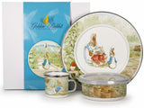 Golden Rabbit Enamelware 3-piece Child Dinner Sets