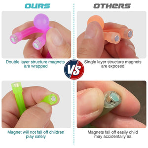 10Pcs Man Magnetic Toys, Humanoid Magnetic Novelty Fidget Toys for Kids & Adults, Rubber Magnet Men Toy Magnets Kids Travel Toys