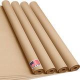 Paclord 36 x 1200 (100 ft) Natural Kraft Paper Roll (Value Pack - 4 Rolls) - Made in USA, 100% Recyclable Brown Packing Paper 