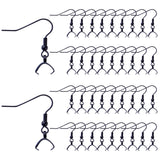 Stainless Steel Earring Hooks, 50pcs Black With Pendant Clasp - Hypoallergenic Ear Wire Ball Hooks for Jewelry Making