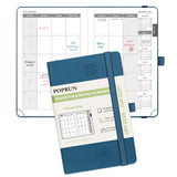 POPRUN Pocket Monthly Planner 2026-2027 (Pocket- 4x 6.25 Soft Leather Cover) - 18 Month Calendar Book for Purse (Jan.2026 - 