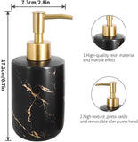 Qulable Black Bathroom Accessories Set Complete, 4 Pcs Ceramic Bathroom Decorations Accessories Sets Includes Lotion Dispenser,