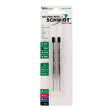 Schmidt P900 Ballpoint Tc Ball Parker Style Refill Fine Black, 2 Pack Blister (SC58139)