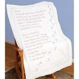 Jack Dempsey 940 493 Stamped White Lap Quilt Top, 40 by 60Inch, Footprints