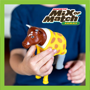 Magnetic Mix Or Match Jungle Animals Toy Play Set, 16 Pieces