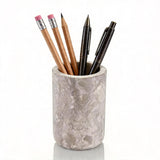 N NANSHOP Natural Marble Pen Holder Minimalist Desk Stationery Organizer
