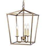 Elegant Lighting Maddox Collection 3 Light Pendant Lamp In Vintage Silver Finish - 12.5D X 18.25H