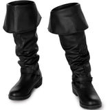 Ramede Medieval Pirate Boots Men Halloween Renaissance Boots Gothic Cosplay Costume for Men(Us8,Black)