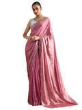 Libas Womens Embellished Satin Saree With Blouse Piece