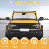 UKTOP for Ford Bronco Windshield Sun Shade for Bronco 2021-2023 2024 (Not for Bronco Sport)- 4 Layers Window Shades 4 Door 2 Doo