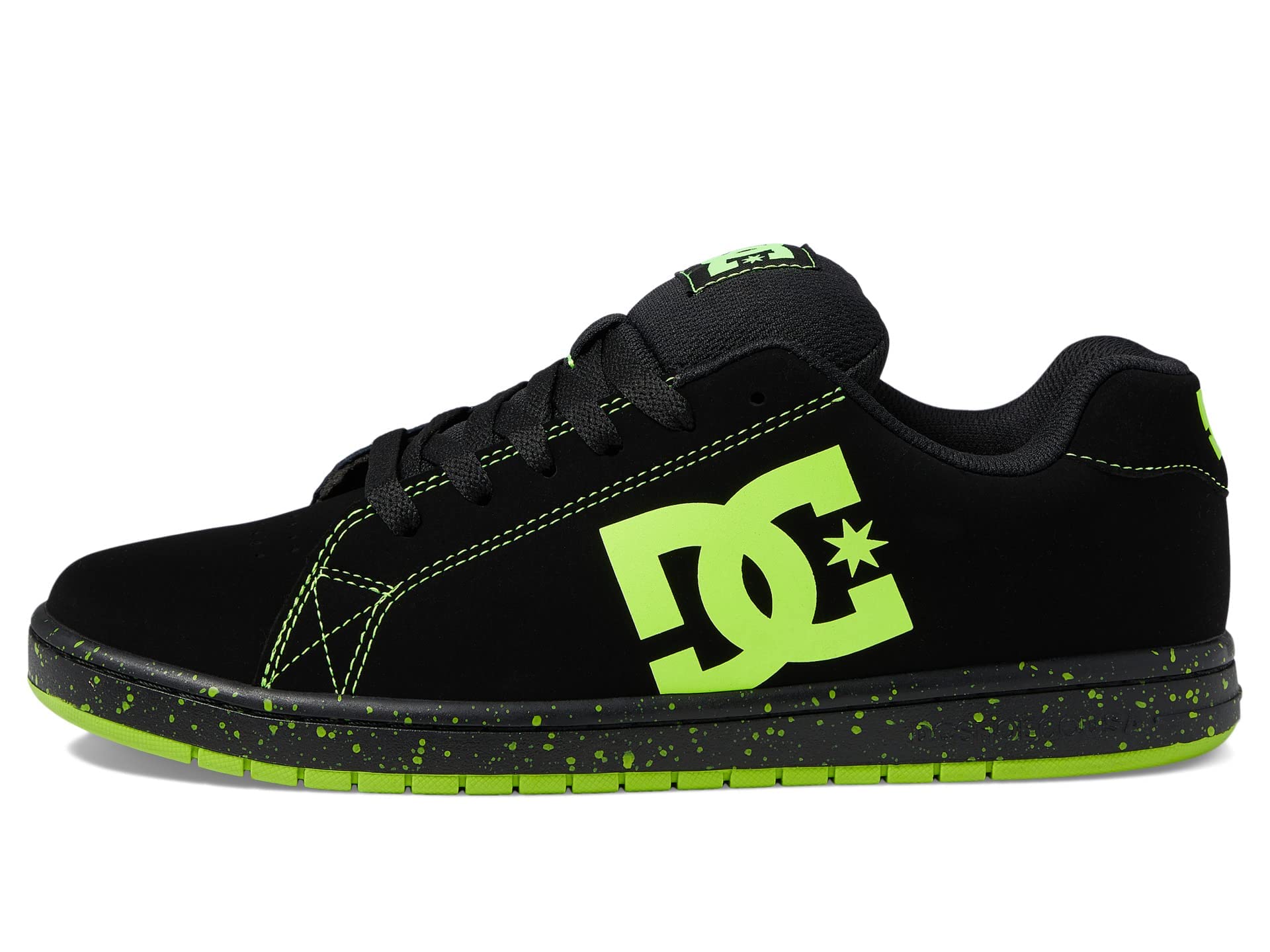 DC Gaveler Casual Low Top Skate Shoes Sneakers Black/Lime Green 12 D (M)
