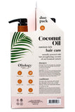 Oliology Nutrient Rich Coconut Oil Shampoo & Conditioner Combo Pack - Helps Restore Damaged Hair | Provides Intense Shine | Mois