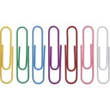 Business Source Paper Clips, Vinyl Coated, Jumbo, No. 2, 250 per Box, Assorted