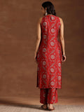 Libas Women'S Silk Blend Kurta Sets (36810_Red Red 2Xl