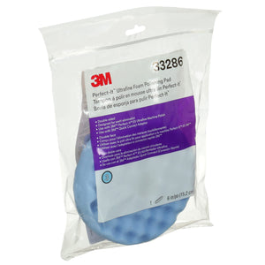 3M Perfect-It Ultrafine Polishing Pad, 33286, 6 in, 1 Pad, Blue, Double sided, Waffle Face, Polishing for Automotive