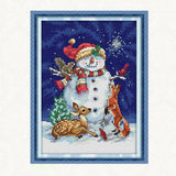 Heavenglow Christmas Snowman Stamped Cross Stitch Kit Patterns Embroidery Kit 21 X 30Cmcrafts|Needlecrafts & Yarn|Embroidery & C