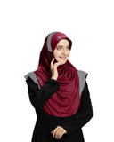 Mehar Female Polycotton HijabS Modest WomenS Designed Stylish Feel Good Fabric Naaz Hijab Xl (D MaoonSilver)