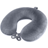Travel Pillow, 100% Pure Memory Foam Neck Pillow, Soft & Support Airplane Pillow For Travelling, Sleeping Rest, Car, Train, Offi