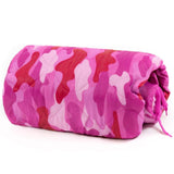 Farm Blue Pink Camo Military Camping Blanket - Woobie Blanket Poncho Liner - for Hiking Gear, Backpacking and Car Survival Blank