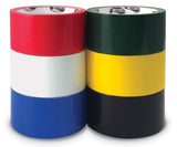 Better Office Products 6 Pack Duct Tape, Assorted Colors Red, White, Blue, Black, Yellow, Green Heavy Duty Duct Tape, 1.88 I