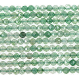 MJDCB 3mm Faceted Natural Green Strawberry Quartz Round Loose Beads for Jewelry Making DIY Bracelet Necklace