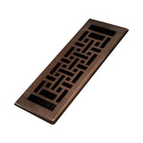 Decor Grates AJH310-RB Oriental Floor Register, 3x10 Inches, Rubbed Bronze Finish