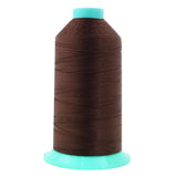 Mandala Crafts Size 207 630D T210 Bonded Nylon Thread - Dark Brown 800 YDs Tex 210 Heavy Duty Sewing Threads for Leather, Jeans,