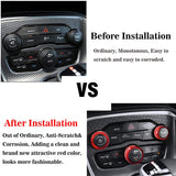 Auprite Climate Control Knob Covers For Challenger Accessories 2015-2023 2024, For Dodge Charger 2015-2023 2024, For Dodge Chrys
