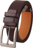 Gorch Mens Belt Canvas Textured Classic Belt For Men With Stainless Steel Adjustable Buckle, Trim To Fit
