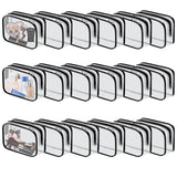 YOQIVEXU 18 Pieces Clear Cosmetics Bag Bulk, TSA Approved Toiletry Bag for Travel, Clear PVC Zippered Cosmetic Makeup Pouch, Wat