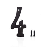 3 Inch House Numbers- Special Cast Iron Home Address Number- Easy Install (3 Inch High, 4)