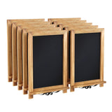 Flash Furniture Canterbury 10 Pack Tabletop Magnetic Chalkboards - Torched Wood Finish - 12 x 17 - Metal Folding Legs - Hanging 