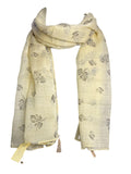 Bk Star Beautiful WomenS Printed With Tassel Scarf Stoles 50160Cm (Dark Cream)