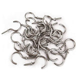 Shree Ramkrushn 2.5 Inch Steel Cup Hook J Hooks Pack Of 20 Pieces Steel Cup 2 Inch Ceiling Hooks Holder, Duty For Hanging Ind