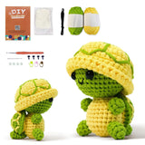 LYKTRIX Positive Crochet Animals Turtle Gifts | Amigurumi Turtle Wobbles DIY Craft Kit for Beginners with Video Tutorials | Emot