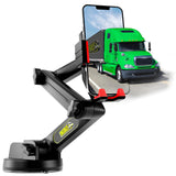Cell Phone Mount for Truck Phone Holder for Truck Drivers - Heavy Duty Suction Cup + Dashboard Pad, iPhone Holder for Dashboard 