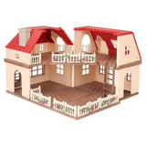 Family Cozy Cabin Doll House Playset, Dollhouse Furniture and Accessories,DIY Cottage Pretend Play Dollhouses, for Toddlers, Boy