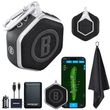 Bushnell Golf Wingman Mini GPS Speaker (Black/Silver) | Magnetic Mount, Music & Audible Distances for 38,000+ Courses, Carabiner