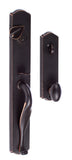 SURELOC WS507SR 11P Entry Rustic Series Wasatch Handleset with Slickrock Knob Interior Trim, Vintage Bronze