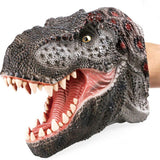 Gemini&Genius Dinosaur Toys Tyrannosaurus Rex Hand Puppets Large Soft Rubber T-Rex Head Hand Puppet Animal Toys for Role Play St