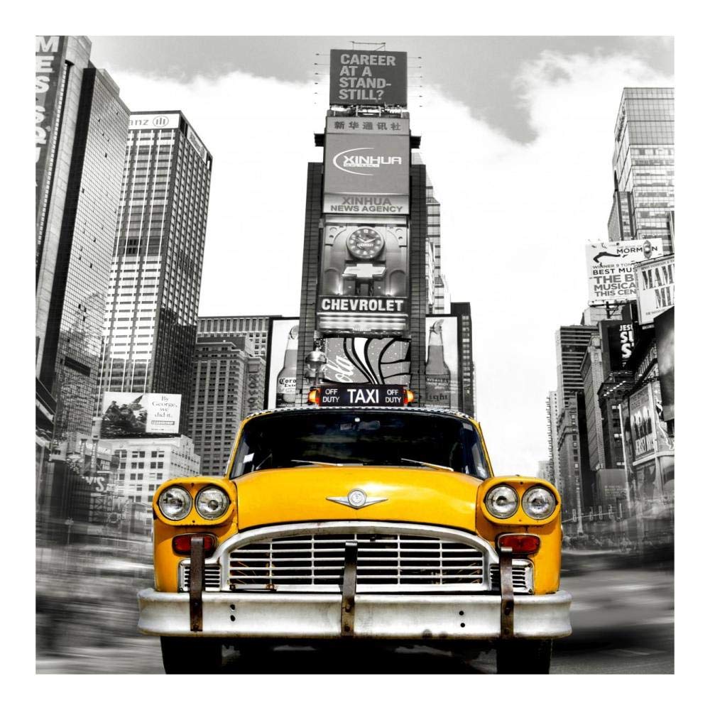 Vintage Taxi In Times Square, Nyc (Detail)-Paper Art-20,,X20,,