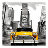 Vintage Taxi In Times Square, Nyc (Detail)-Paper Art-20,,X20,,