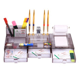 Rasper Executive Series Acrylic Pen Stand Multipurpose Desk Organizer With Drawers Paper Pad Office Supplies & Stationery Pen Ho