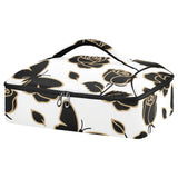Insulated Casserole Carrier Bag Fashion Butterfly Black and Gold Rose