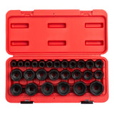 Sunex 2645, 1/2 Inch Drive Impact Socket Set, 26-Piece, Metric, 10mm-36mm, Cr-Mo Alloy Steel, Radius Corner Design, Heavy Duty S