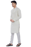 Divisive Men'S Sequince Embroidered Cotton Blend Only Slim Fit Kurta (Dkrt674_S_Cream)