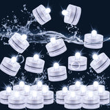 JINHEZO Submersible LED Light, Tea Lights, Pond Underwater Small LED Lights, Battery Operated 125 Hours, for Wedding Home Vase F