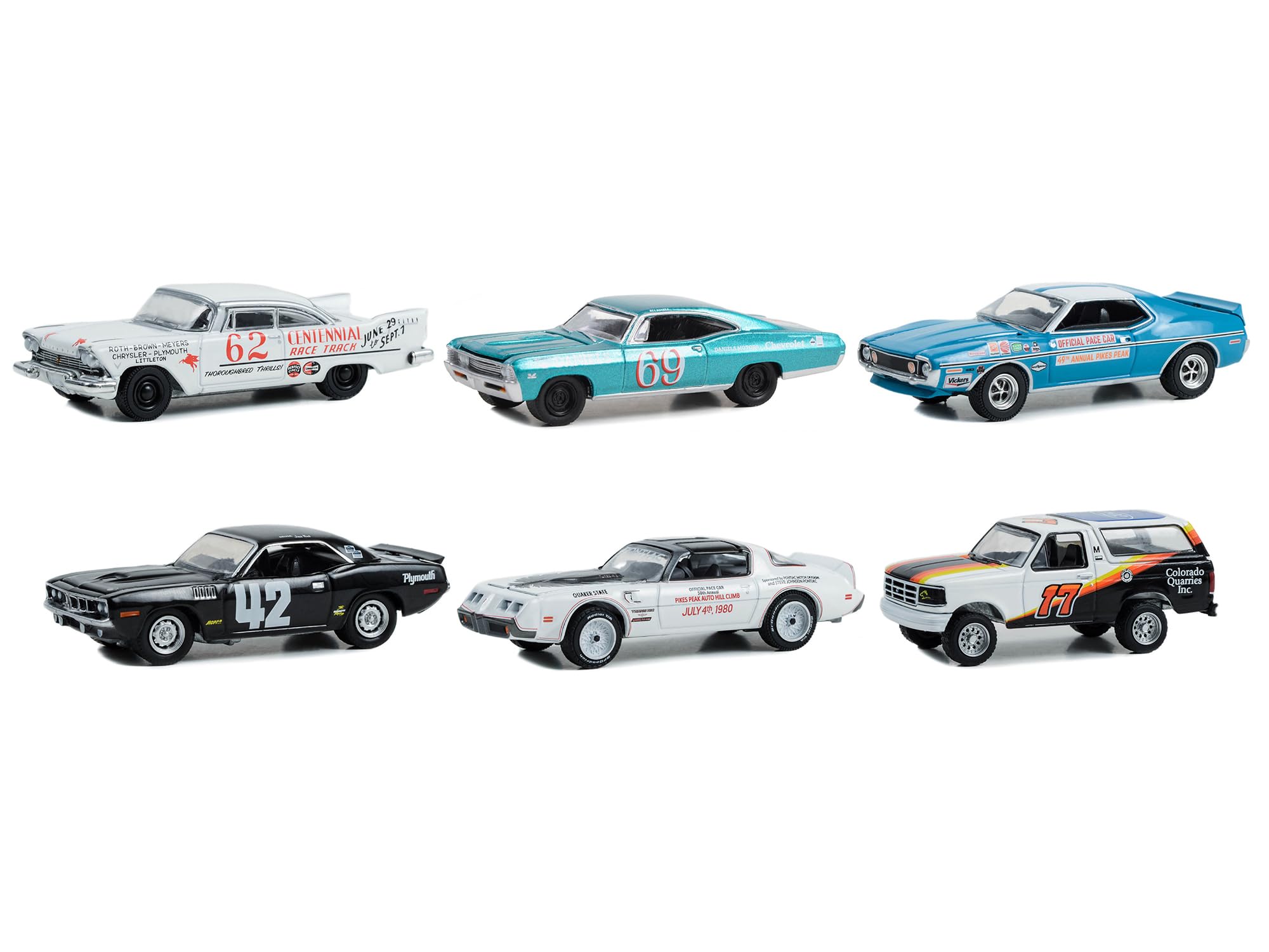 'Pikes Peak International Hill Climb'' Series 1 Set Of 6 Pieces 1/64 Diecast Model Cars By Greenlight